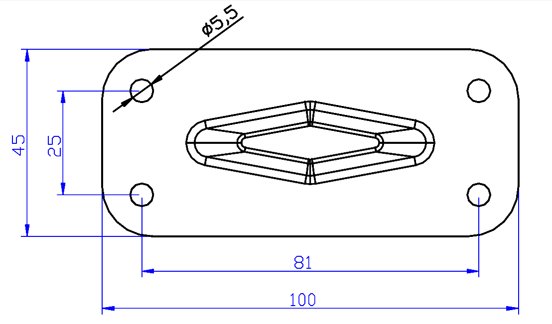 VHF 250-300MHz wideband blade antenna