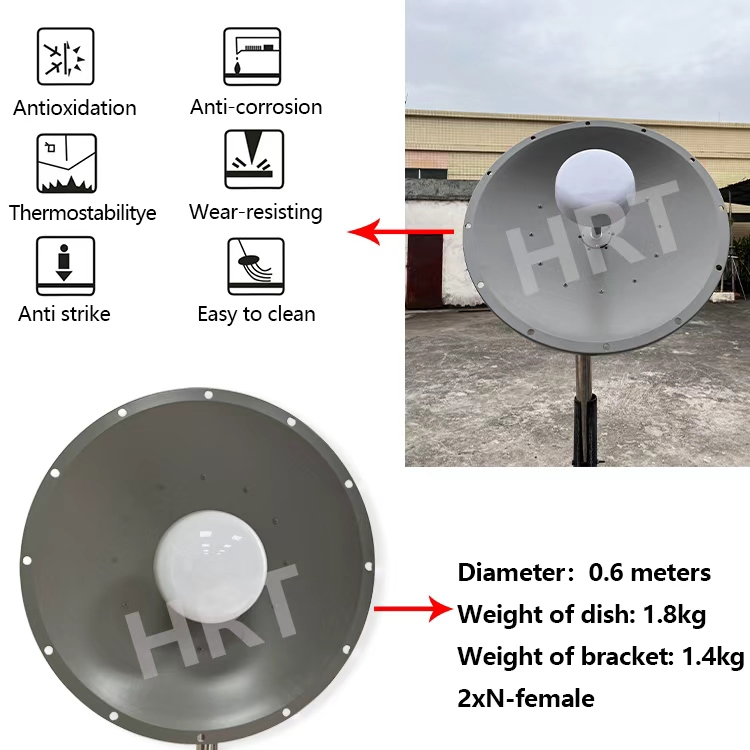 698-4000MHz 30dbi Parabolic Dish Antenna